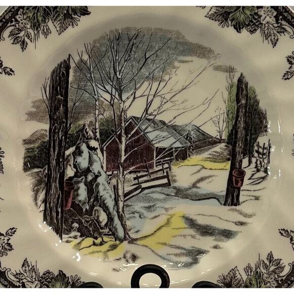 Johnson Brothers-England-The Friendly Village-The Sugar Maples Plate-10 5/8" - Picture 2 of 4